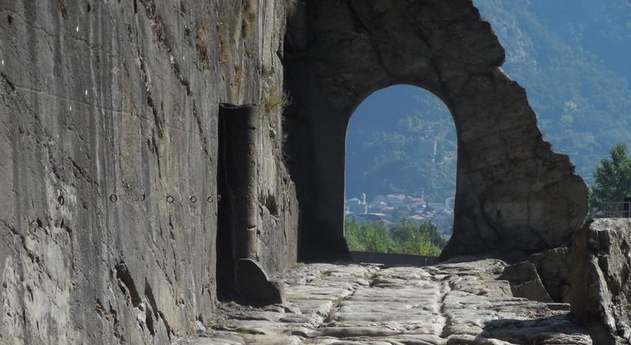 Stukje Romeinse Heirweg bij Aosta